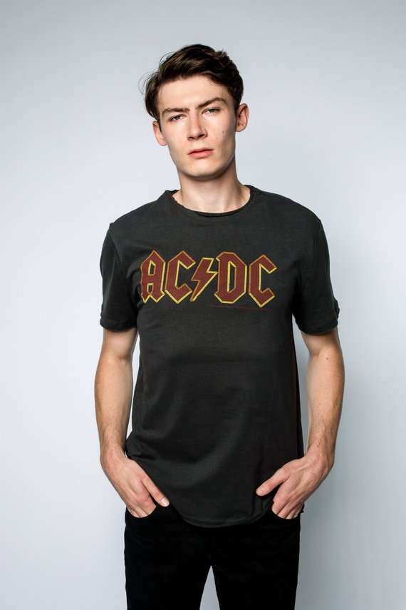 Charcoal Amplified AC/DC Power Up Logo T-Shirt Bekleidung