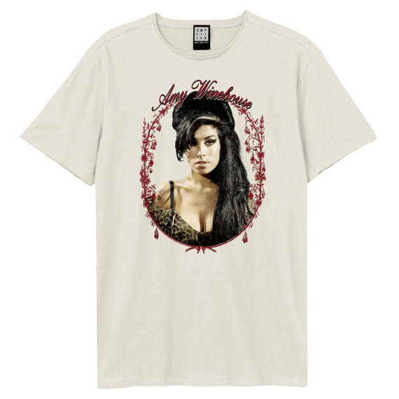 View the Amy Winehouse Floral Frame T-Shirt online at Amplified