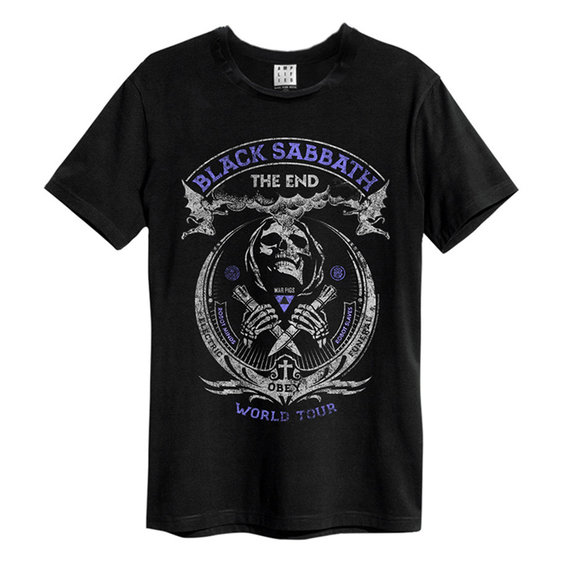 S-XL gris Amplified-Black Sabbath The end Unisexe T-shirt hommes