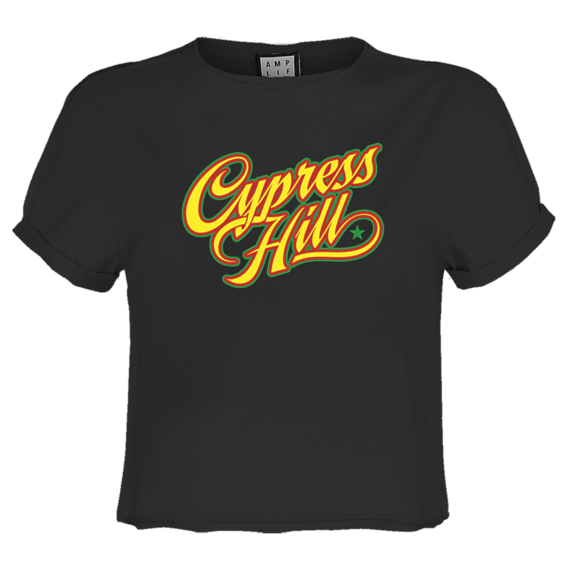 View the Cypress Hill Ch Script Ladies Crop Top online at Amplified