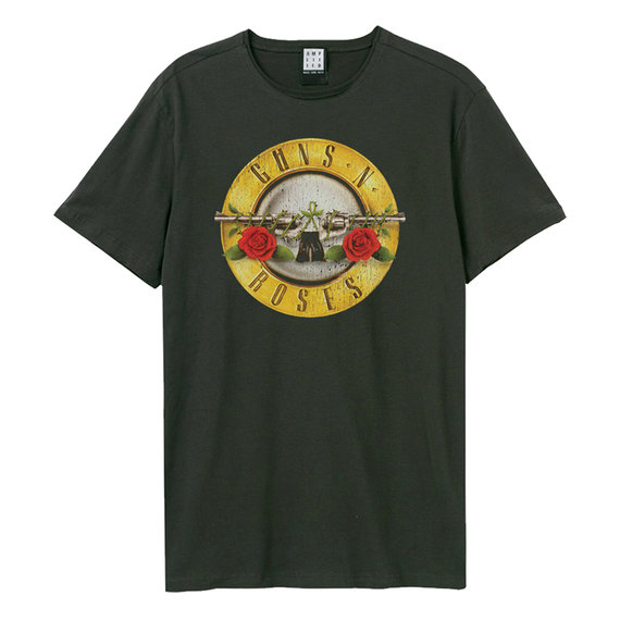 Shooting Roses Amplified Guns N Roses Men's Charcoal T-Shirt 