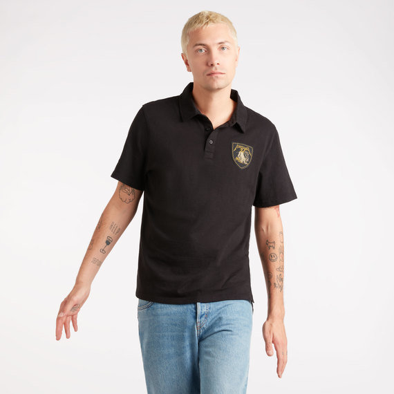 View the Metallica _ Washed Slub Polo online at Amplified