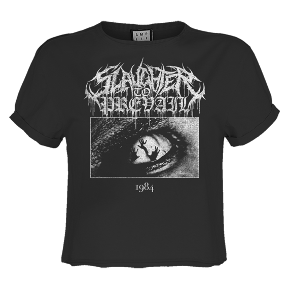 View the Slaughter to Prevail 1984 Metal Logo Ladies Crop Top online at Amplified