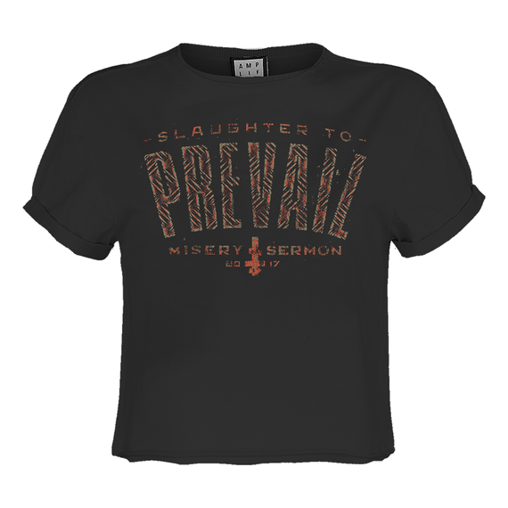 View the Slaughter to Prevail Animal Print Logo Ladies Crop Top online at Amplified