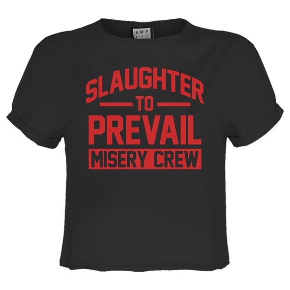 View the Slaughter to Prevail Misery Crew Ladies Crop Top online at Amplified