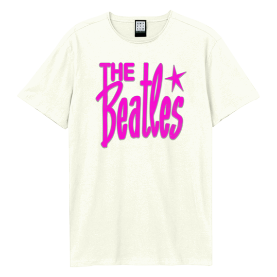 View the The Beatles Retro Logo Neon Pink online at Amplified