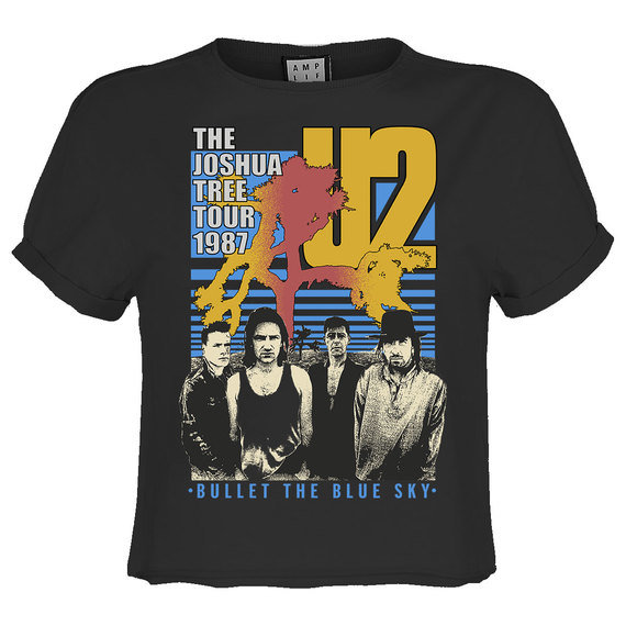 View the U2 Bullet The Blue Sky Ladies Crop Top online at Amplified