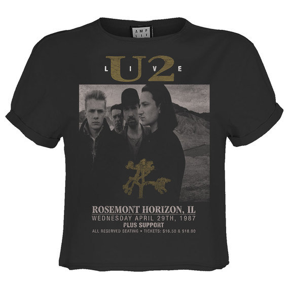 View the U2 Live Ladies Crop Top online at Amplified