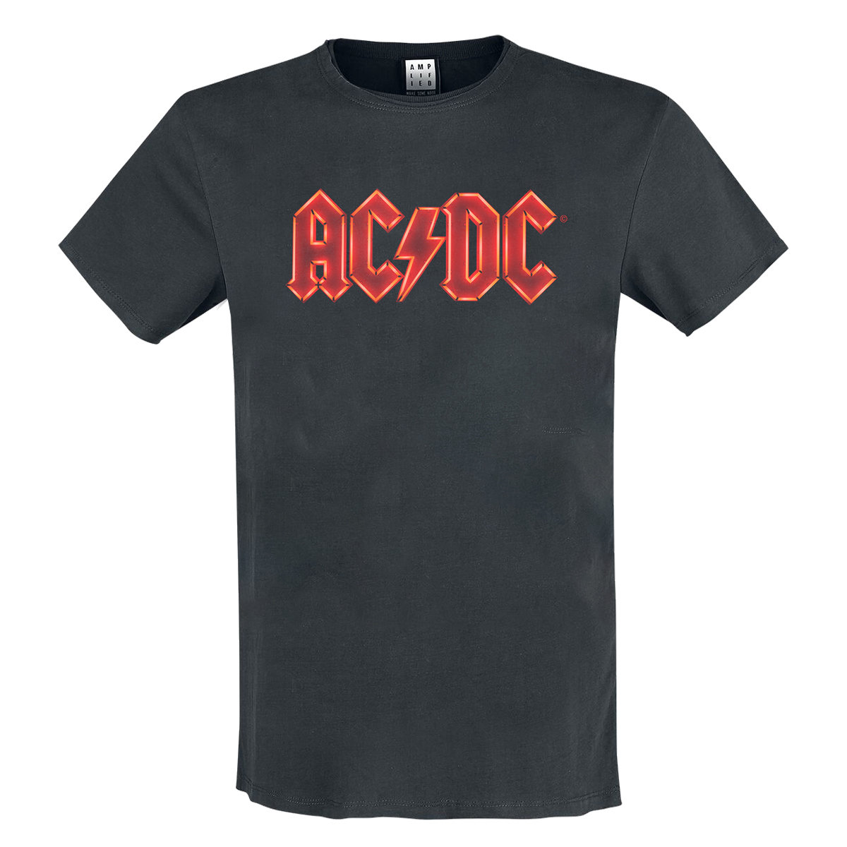 Charcoal Amplified AC/DC Power Up Logo T-Shirt Bekleidung