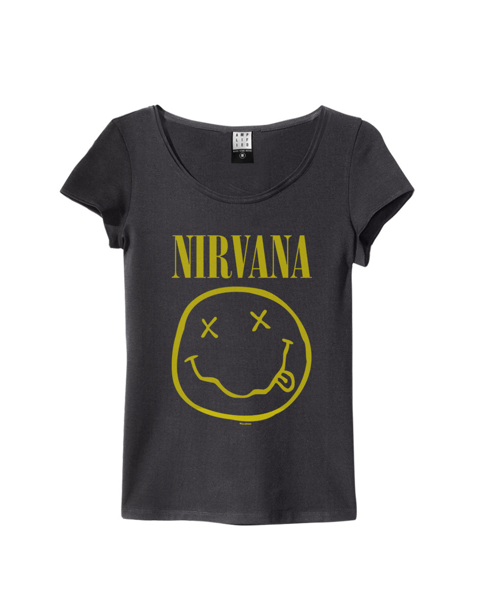 NIRVANA SMILEY FACE WOMENS SLIM FIT
